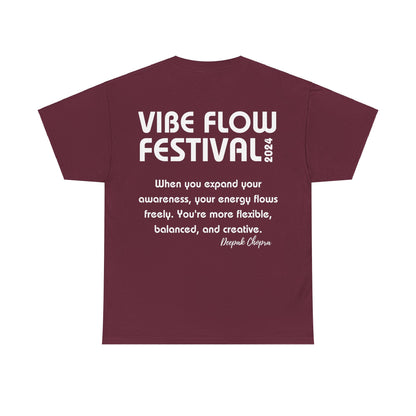 Vibe Flow Festival - Flow to Grow - Unisex Heavy Cotton Tee