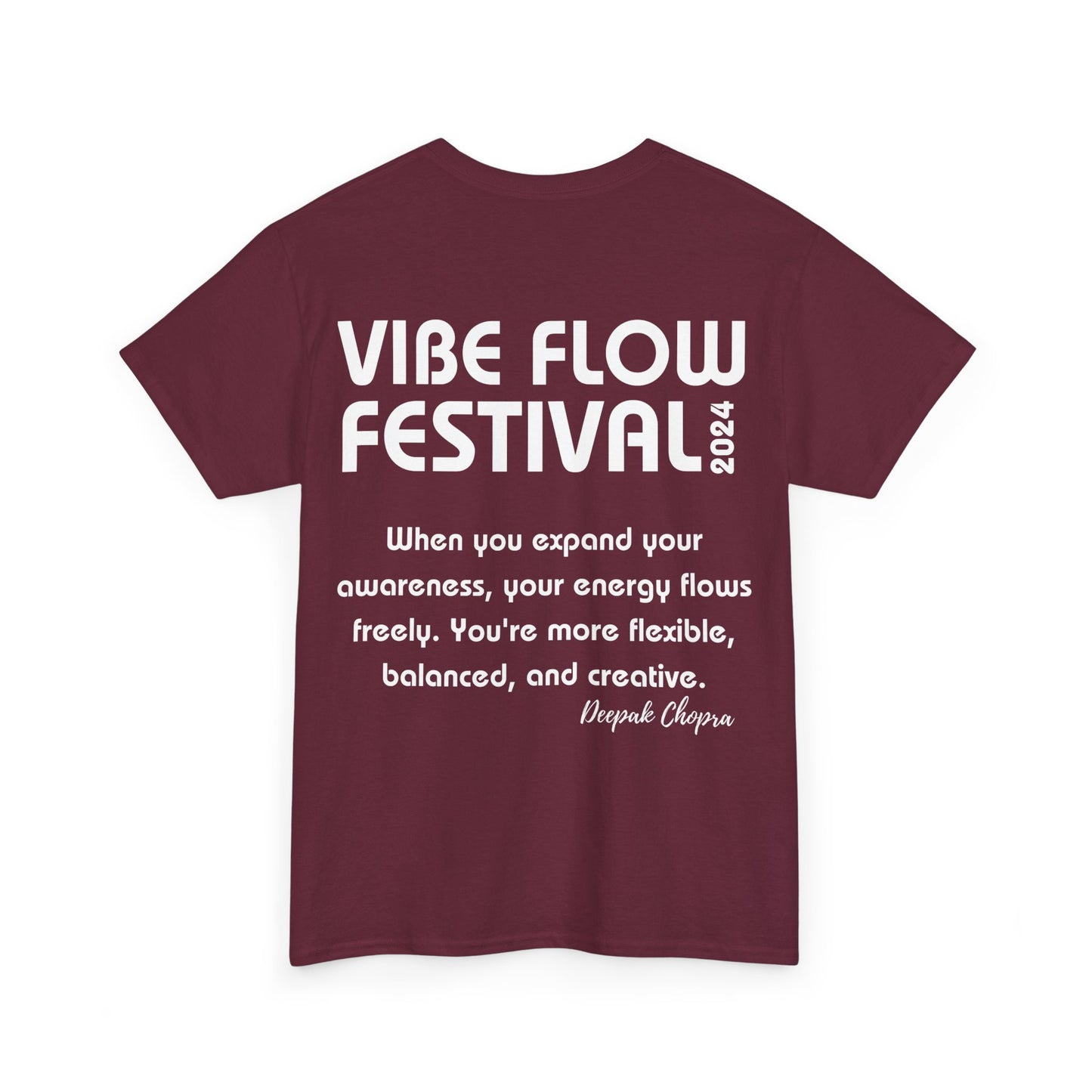 Vibe Flow Festival - Flow to Grow - Unisex Heavy Cotton Tee