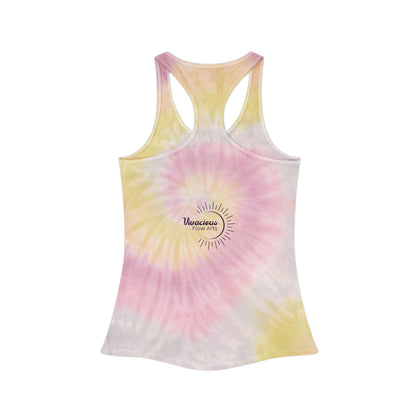 Flow to Grow_ VFA Logo-Tie Dye Racerback Tank Top